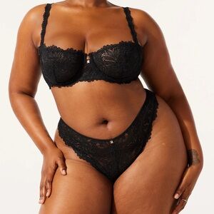 NWT Savage X Fenty Corded Lace Bra and Panty Set